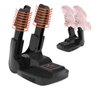 SKIKHN Secador de Zapatos Eléctrico, Botas Secadoras con Temporizador, Portátil Secador de Botas, Secador de Botas con Ozono, Diseño Plegable, Secado Rápido para Zapatos,Guantes, Calcetines (Negro-02)