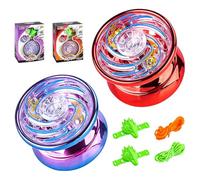 SKIKHN YoYo - Juego de 2 luces LED con cuerdas y dedo, JoJo sensible para adolescentes y principiantes, para principiantes