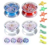 SKIKHN YoYo - Juego de 4 luces LED con cuerdas y dedo, JoJo sensible para adolescentes y principiantes, para principiantes