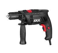 Skil 6290AA - Taladro percutor con portabrocas de cierre rápido (710 W, variador de velocidad, empuñadura, tope de profundidad, juego de 3 accesorios)