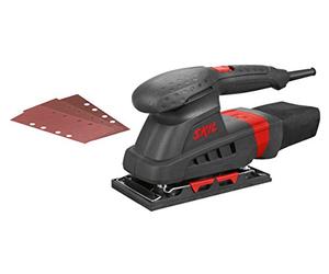 Skil 7347AA - Lijadora orbital (160 W, 92 x 185 mm, bolsa para el polvo, conexión para aspirador integrada, juego de 3 accesorios)