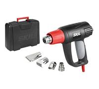 Skil 8004AA - Pistola de aire caliente/decapador con temperatura regulable variable (2000 W, LCD, 4 boquillas, maletín)