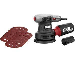 Skil Lijadora orbital 7422 AA con 300 W y 3 hojas de lija (con interruptor de gas, aplicación ergonómica con una sola mano, sistema integrado de recogida de polvo, lijadora) F0157422AA