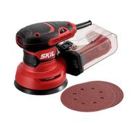 SKIL Lijadora orbital aleatoria de 5 pulgadas con caja de polvo ciclónica y 3 hojas de lijado - SR211601, multicolor