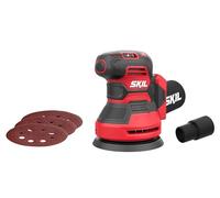 Skil Lijadora orbital con batería de 125 mm, 3745 CA, 20 V Max (18 V), lijadora con disco de lijado de 125 mm, con bolsa para el polvo y adaptador de aspiradora y 3 hojas de lija de SR1E3745CA