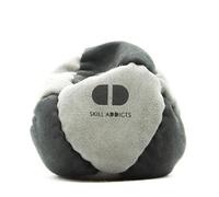Skill Addicts Footbag - Negro Gris (Freestyle Foot Bag para Cualquier Nivel de Habilidad, aplicación para Aprender Trucos de Foot Bag)