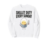 Skillet Duty Todos los domingos Cocinar Desayuno Amante de la Comida Humor Sudadera