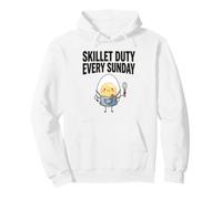 Skillet Duty Todos los domingos Cocinar Desayuno Amante de la Comida Humor Sudadera con Capucha