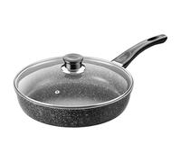 Skillet Pan, freír Pan Induction | 26 cm sin palillo, Sturdy Metal Cookwares With Lids, Kitchen Cookware For Food Preparation, Heat-Resistant Cooking Pans With Handle