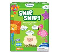 Skillmatics Scissor Skills - Libro de actividades de tijera, 25 actividades divertidas de corte y creativas para preescolares, 2 tijeras seguras para niños, kit de manualidades de habilidades motoras