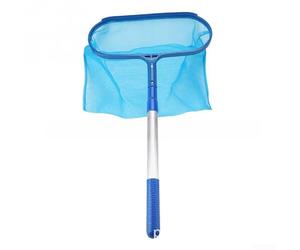 Skimmer telescópico para piscina con marco reforzado unido a fusión y malla de 30 agujeros por centímetro cuadrado para una captura constante de desechos