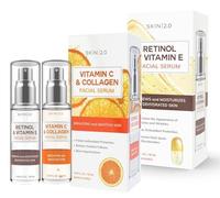 Skin 2.0 - Suero de día con vitamina C y colágeno + suero de noche con retinol y vitamina E