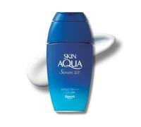 SKIN AQUA Sérum hialurónico UV SPF50+ PA++++ Sunscreen, Makeup Base, 3 tipos de ácido hialurónico, sin alcohol, sin fragancias, sin colorantes, sin parabenos, para pieles sensibles