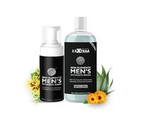 Skin Elements Jabón de higiene íntima para hombre, paquete grande, con recambio, durante 180 días, 14.2 onzas líquidas, lavado espumoso equilibrado de pH | Controla el mal olor | con aceite de árbol