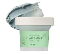 SKIN FOOD pera menta alimentos máscara 120g (4.23 oz.) de - pore y sebo de compensación, enfriamiento de la piel burbujas scrub wash-off máscara con polvo de arroz, calmante hidratante y