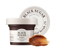 SKIN FOOD since 1957 Exfoliante Esencial Perfecto Azúcar Negra 210g- Exfoliante facial de masaje sin irritación - Elimina las espinillas y las células muertas de la piel (7.4 oz)