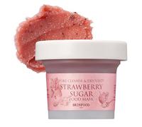 SKIN FOOD since 1957 Mascarilla Fresa Azúcar 120g - Limpiador de poros faciales, piel corporal hidratante- Mascarillas faciales para lavar con exfoliante limpiador de poros y sebo BHA (4.23 oz)