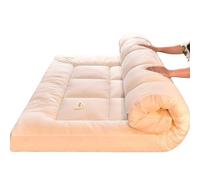 Skin Friendly 3" Extra Thick Japanese Floor Mattress Futon Mattress, Foldable Mattress Tatami Pad Floor Mattress for Adults Floor Bed Roll Up Mattress Guest Mattres ( Color : White , Size : King )