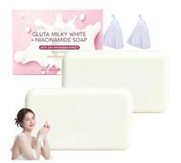 Skin Gluta Milky hite Niacinamide Soap, Skin itening Soap for Face and Body, Natural Glutamilk itening Bar oap, Premium oap, Moisturizer, Body Cleansing Bar (2)