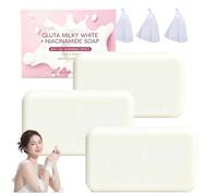 Skin Gluta Milky hite Niacinamide Soap, Skin itening Soap for Face and Body, Natural Glutamilk itening Bar oap, Premium oap, Moisturizer, Body Cleansing Bar (3)