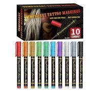 Skin Marker - Temporary Washable Pen For Body Art | Safe 3ML With Waterproof Design, Painting Cosmetic Tool For Halloween Christmas Makeup Concert Festival Creative Drawing Fun