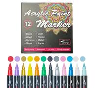 Skin Markers, 12-Count Washable Drawing Pens, Body-Safe Removable Ink Set, Compact Art Markers, Ideal for Adults, Teens, Women Men, Friends, Family, College, Students and Temporary Design
