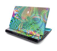 Skin MightySkins para Alienware AREA-51M R2 (2020) - Negro Abstracto | Vinilo protector duradero y nico | F cil de aplicar, quitar y cambiar de