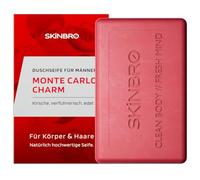 SKINBRO Monte Carlo Charm - Gel de ducha sólido para hombre - Jabón de ducha para hombres seductor noble - Fabricado en Alemania, champú para hombre, vegano y sostenible, sin silicona, jabón sólido