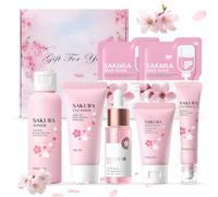 Skincare Coreano Kit, Cuidado Facial Mujer, Rutina Coreana Facial, Cuidado Facial Mujer con Limpiador, Tónico, Suero, Crema Facial, Esencia para Ojos, Reparador, Antiedad, 7 Piezas