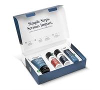Skincare Essentials con SPF · Brooklyn Soap Company · Juego de cuidado facial de 4 piezas para hombres · Para una rutina de cuidado fácil y eficaz