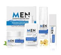 Skincare Hombre, Kit Cuidado Facial Hombre, Skin Care Hombre con Crema Limpiadora Facial, Tónico Facial, Gel Hidratante, Hidratación Limpieza Profunda, un Regalo Para Hombres-4 Artículos