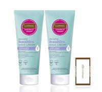 SKINCARE SET: E.O.S Sensitive Skin Crema de afeitar - Sin perfume (2 unidades) - Loción de afeitar hipoalergénica para mujeres, manteca de karité con paño de limpieza, by Luxpaks