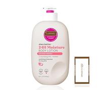 Skincare Set - Loción corporal de agua de coco de E.O.S - Hidratante de manteca de karité para piel seca, hidratación 24 horas con una toallita limpiadora Luxpaks