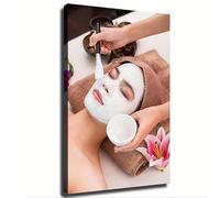 Skincare Spa Canvas Wall-Art Beauty Salon Decor Minimalist Print for Bedroom and Vanity Room(Framed,16x24inch(40x60cm))