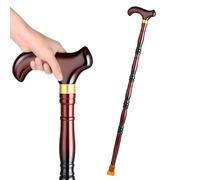 SKINCATE Bastón De Madera 80cm 85cm 90cm 95cm Bastón Ergonómico Ligero De Madera Bastón De Una Pieza Muletas Andador para Las Personas De Edad Y Los Adultos(Color:B,Size:95cm(37in))