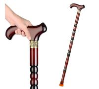 SKINCATE Bastón De Madera 80cm 85cm 90cm 95cm Bastón Ergonómico Ligero De Madera Bastón De Una Pieza Muletas Andador para Las Personas De Edad Y Los Adultos(Color:A,Size:85cm(33in))