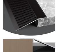 SKINCATE Tira De Transición 90cm, Perfil De Transición para Piso Y Laminado, Tapajuntas Suelo De Aluminio, Perfil De Borde Tira De Umbral, 1-4cm Diferencia De Altura(Color:Black)