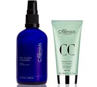 skinChemists Bundle - Kit de CC cream piel perfecta tono claro con FPS 30 y leche limpiadora al calor