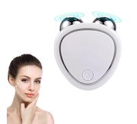 Skindion - Rodillo facial con microcorriente, levanta la cara y aprieta la piel,USB Mini Microcorrientes facial,estiramiento facial de la piel, rejuvenecimiento de la piel, spa (White)