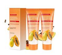 Skinetic Papaya Whitening Deep Exfoliator, Papaya Essence Brightening Peeling Gel,Exfoliador Profundo Papaya,Exfoliador Facial y Cuerpo con Extracto de Papaya (2 piezas)