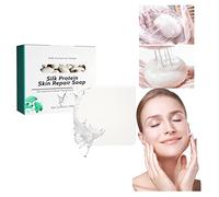 SkinFerm Collagen Milk Whitening Soap, Silk Protein Skin Repair Soap, Whitening Soap whitening Soap for Dark Skin, Collagen Milk Whitening Soap for Face & Body Net Acne Moisturizing (100g,1Pcs)