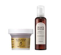 SKINFOOD - Black Sugar Mask Wash Off - 120g (1ea) + Perfect Bubble Foam - 200ml (1ea) Set