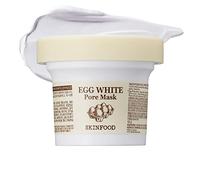 Skinfood Mascarilla para poros de clara de huevo 3.52 oz. (100g) - Mascarilla para aclarar y refinar los poros, cierra los poros, elimina las espinillas y las células muertas de la piel