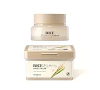 SKINFOOD - Rice Brightening Cream - 60ml (1ea) + Daily Mask - 30ea Set