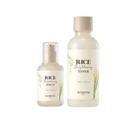 SKINFOOD - Rice Brightening Serum - 55ml (1ea) + Toner - 160ml (1ea) Set