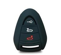 SKINII Funda protectora de silicona para llave de coche P-ORSCHE Boxster 911 996 997 Carrera Cayman 987 Cayenne Holder Keychain Skin-black