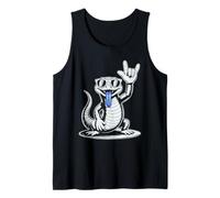 Skink Terrario Rocker Punk Rock de Lengua Azul Heavy Metal Camiseta sin Mangas