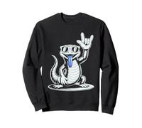 Skink Terrario Rocker Punk Rock de Lengua Azul Heavy Metal Sudadera