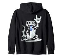 Skink Terrario Rocker Punk Rock de Lengua Azul Heavy Metal Sudadera con Capucha