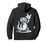 Skink Terrario Rocker Punk Rock de Lengua Azul Heavy Metal Sudadera con Capucha
